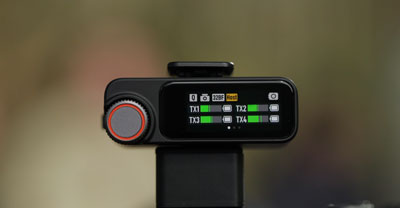 close up of the dji mic 3 receiver