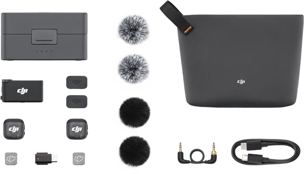 Breakdown of what is included with the DJI Mic 3