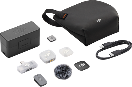 breakdown of the DJI mic mini 2 kit