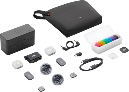 breakdown of the DJI mic mini 2 kit