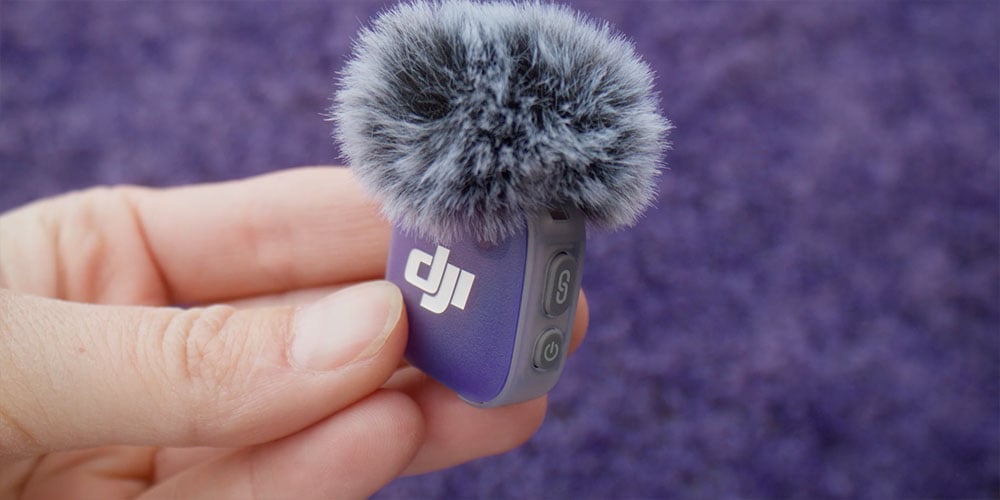 someone holding the mic mini 2 while it goes into power saving mode