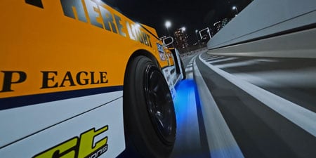 dji osmo action 6 sample image at the side of a race car