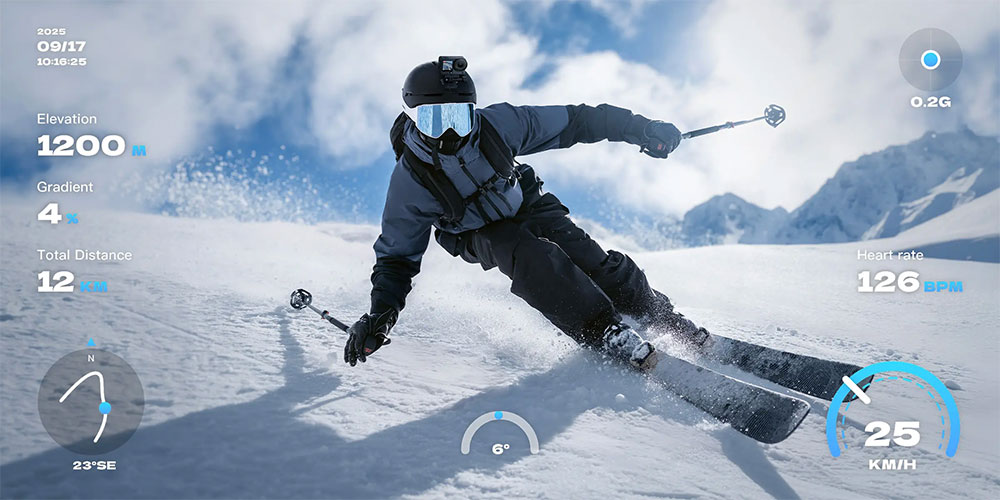 dji osmo action 6 sports dashboard