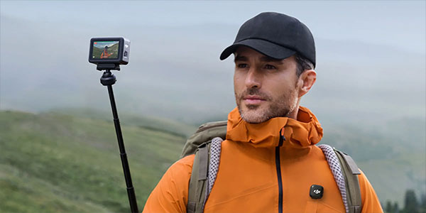 hiker using the dji osmo action 6