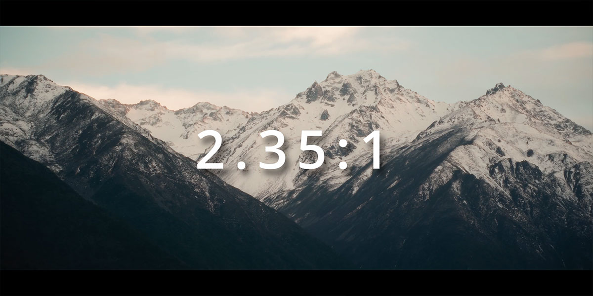 sample of a snowy mounatin range in 2.35:1 format