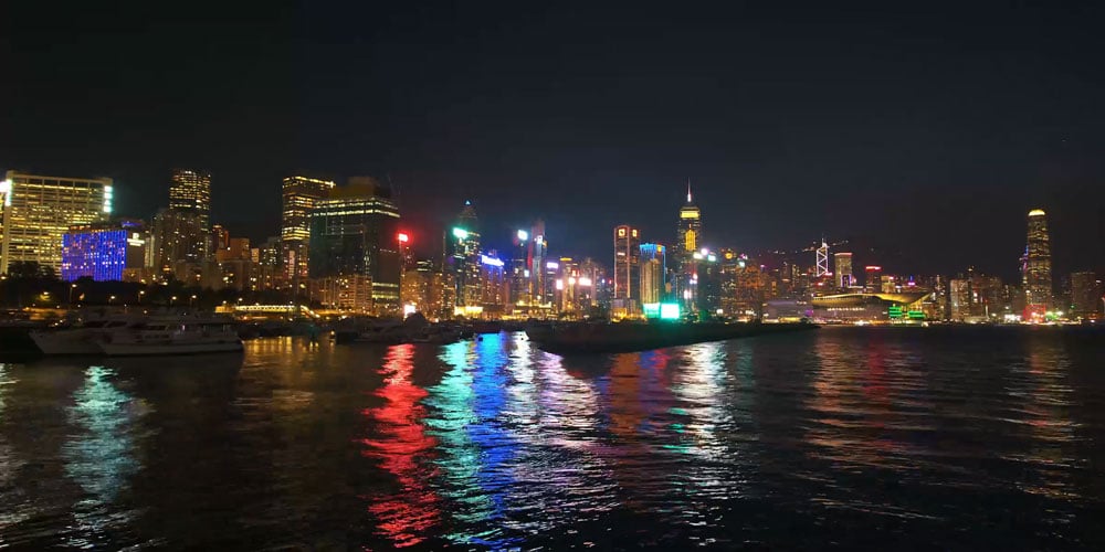 example screenshot of a city skyline taken with the dji osmo pocket