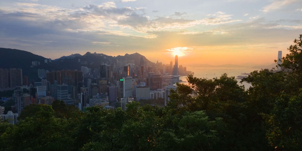 example screenshot of a city skyline taken with the dji osmo pocket