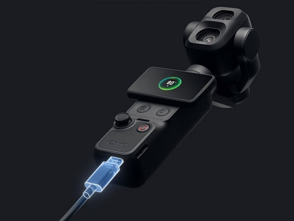 xray image showing the charging cable being inserted into the osmo pocket 4p