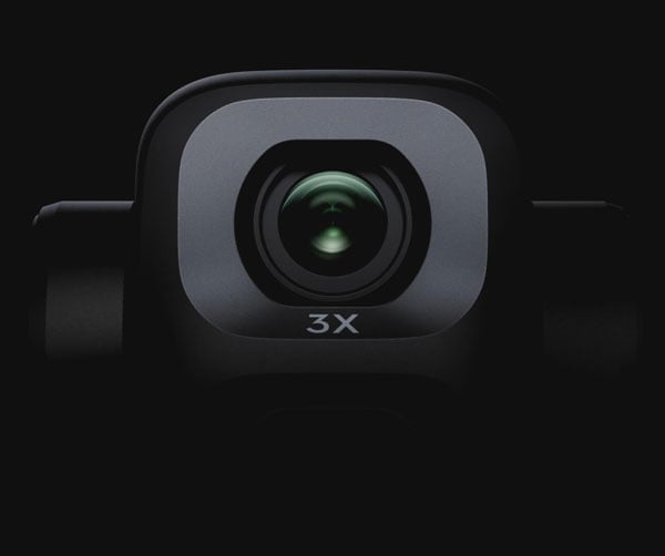 close up of the med-tele lens on the dji osmo pocket 4p
