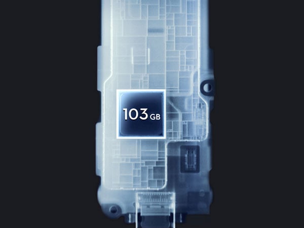x-ray image showing the internal storage