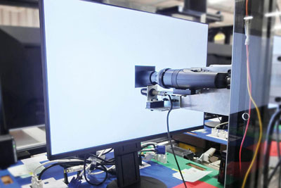 eizo monitor being calibrated