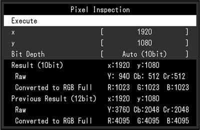 eizo monitor pixel inspection