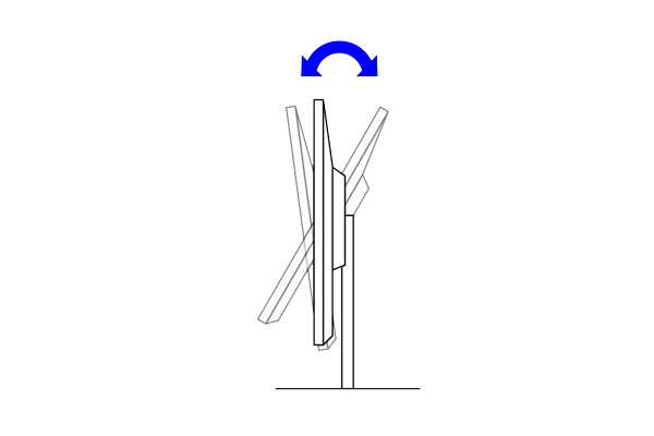 diagram illustrates the tilt adjustment