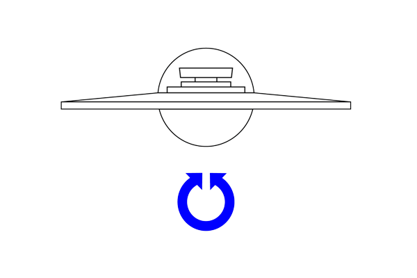 diagram illustrates the swivel adjustment