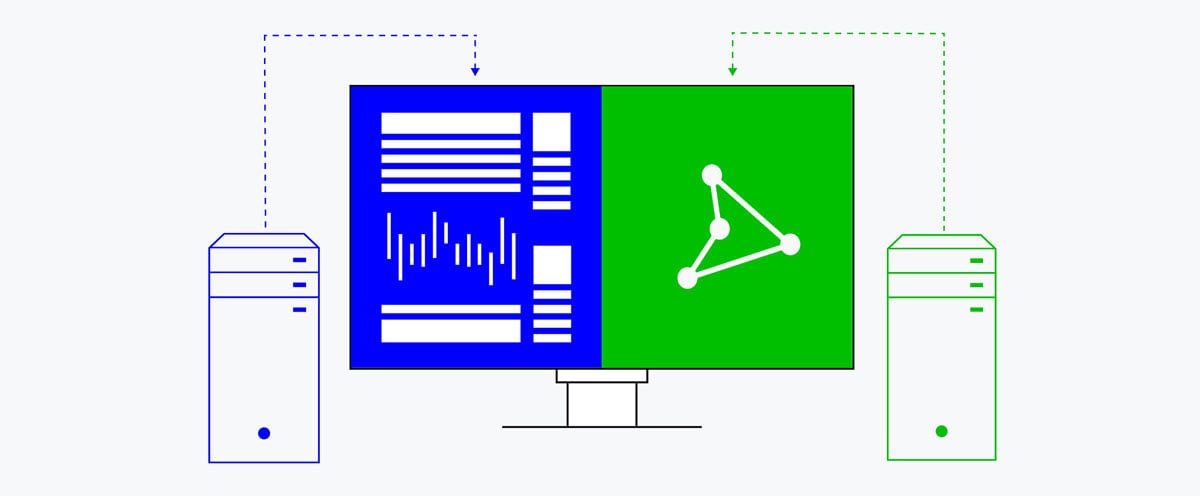 illustration of how picture by picture works on the eizo monitor