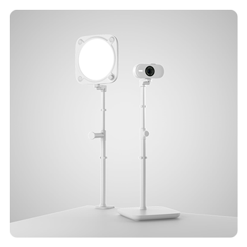 Stand for Key Light Neo on a white desk