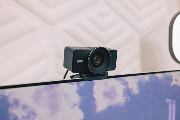 Elgato Facecam 4K mounted on a monitor
