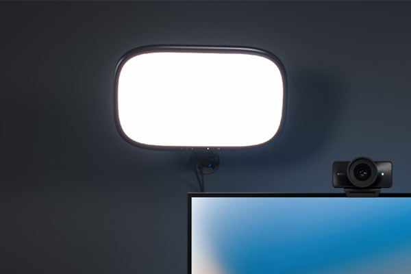 streaming and video production workspace setup centered around an Elgato Key Light Air