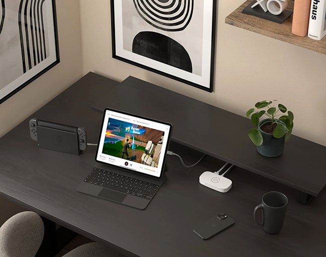 elgato capture card connected to ipad