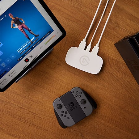 elgato capture card on a desk