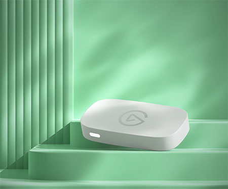 elgato capture card on a green background