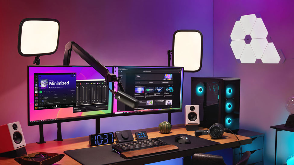 elgato key light used in streaming setup