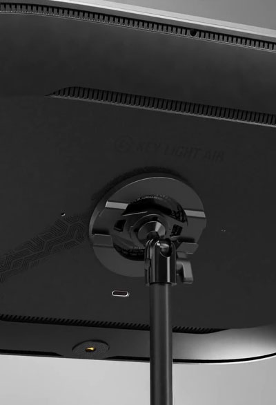 magnetic stand attached to the back of the elgato key light