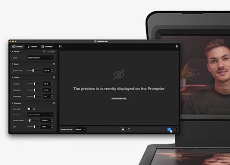 teleprompter preview