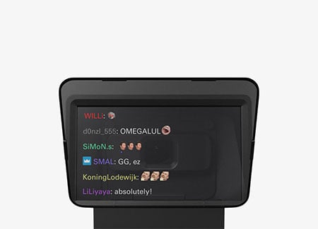 teleprompter twitch chat interface