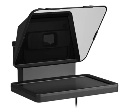 angled view of the teleprompter