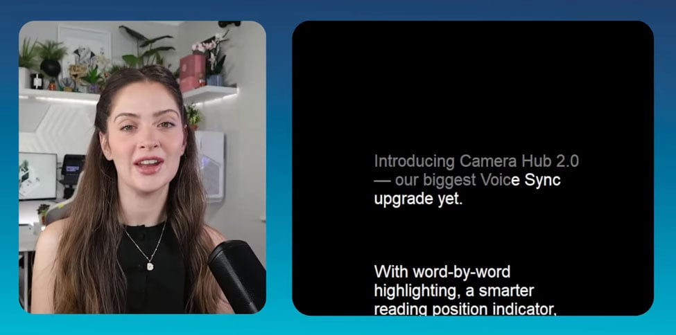 teleprompter scroll with your voice interface