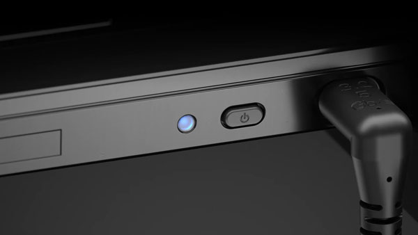 elgato teleprompter power button
