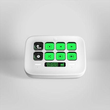 front view of the elgato stream deck neo