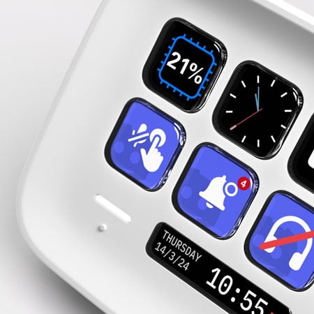 close up of the elgato stream deck neo