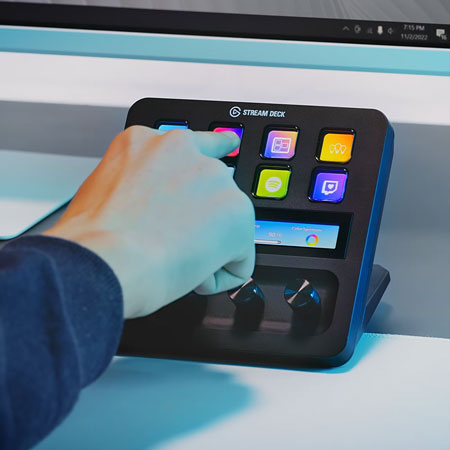 elgato stream deck plus tap controls