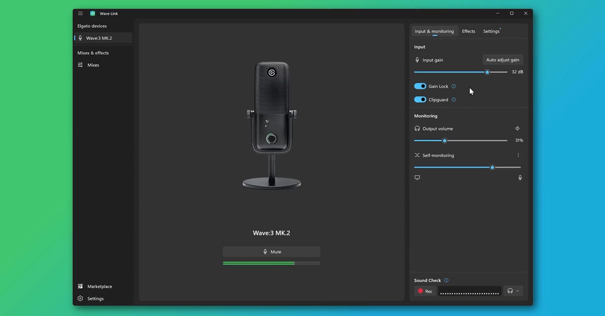 wave:3 mk2 interface inside of the wave link app