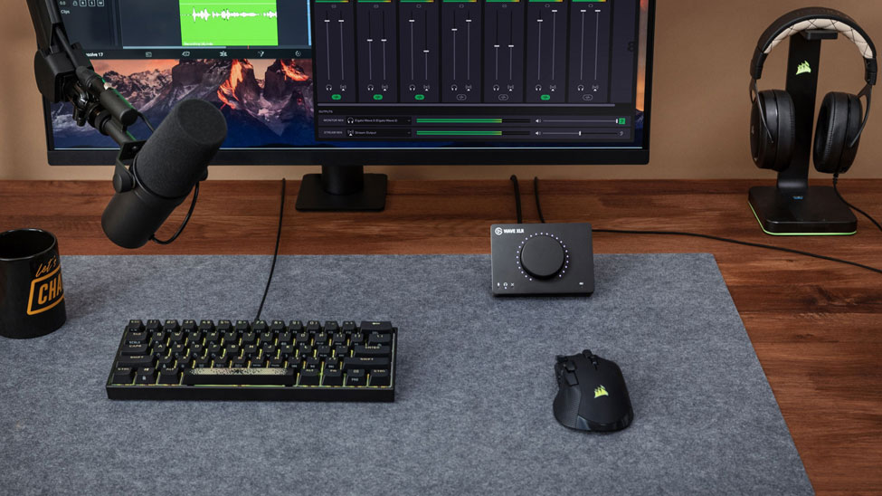 elgato wave xlr on a desk