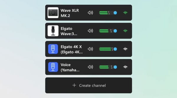 wave link app interface for gear