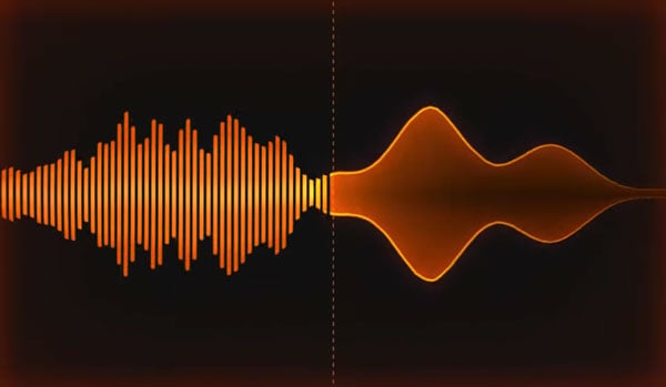orange tuned voice waveform