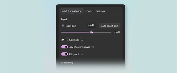 elgato wave link interface for personal setup on a gradient background