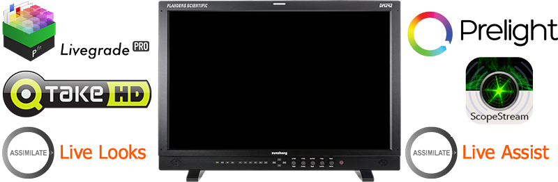 front view of the flanders monitor surrounded by software logos