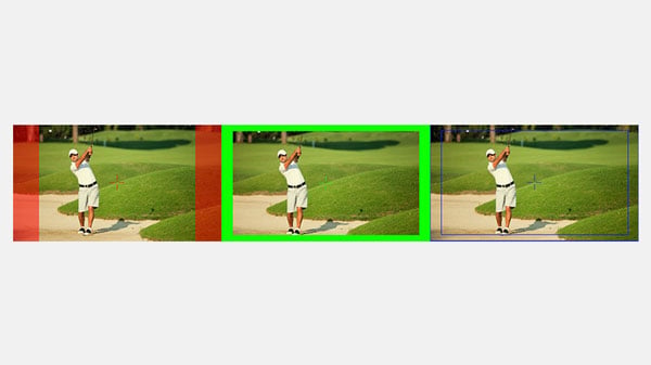 different markers placed over an image of a man playing golf