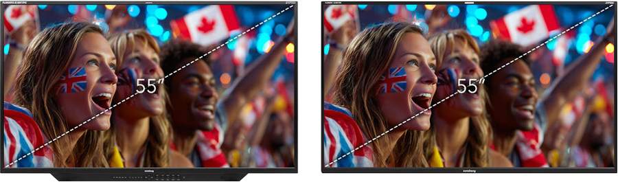 side by side comparison between the XMP550 and XMP550C reference monitors