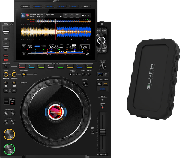 Alpha Theta CDJ-3000X + 1TB Glyph Atom EX20 SSD