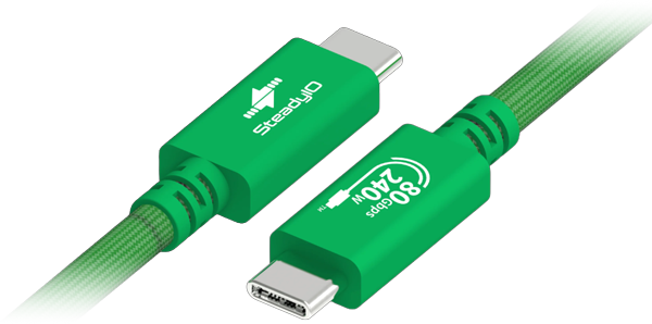 close up of the glyph Type-C Cable connectors