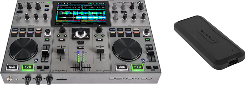 Denon DJ PRIME GO+ + 1TB Glyph Atom EV External SSD
