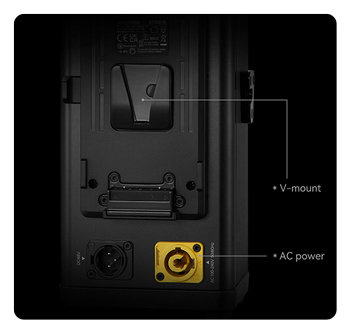 rear view of the godox light power supply