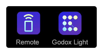 remote and godox light app icons