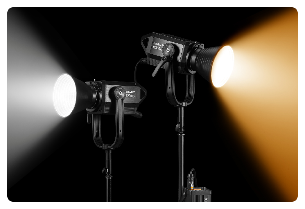 godox led lights pointing in opposite directions