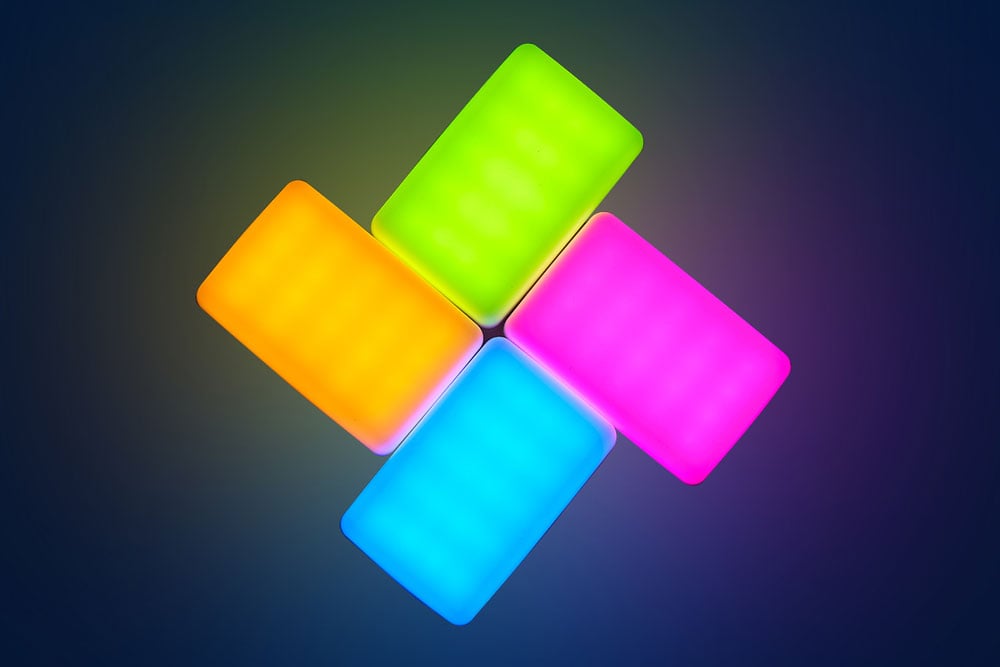 godox ma5r in a star shape in different colours